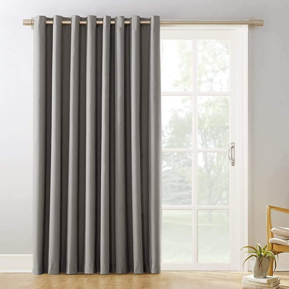 Cortinas Blackout Argollas Largas Tipo Hotel~ Varios Colores Color Silver