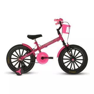Bicicleta Aro 16 Feminina Infatil Barbie C/ Rodinhas Lateral