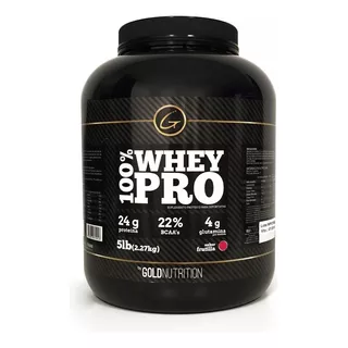 Suplemento En Polvo Gold Nutrition  100% Whey Pro Proteínas Sabor Frutilla En Pote De 2.27kg