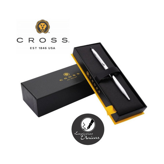 Boligrafo Cross Century Lapicera Cromada 3502 Personalizada Color De La Tinta Negro Color Del Exterior Cromado