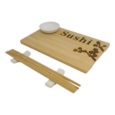 Set Sushi Nori Moto Bamboo Cerámica 92764 Bazarnet. P Madera