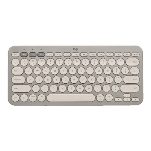 Teclado Inalámbrico Logitech K380 Bluetooth Multidispositivo Color del teclado Blanco Idioma Almond/ Milk