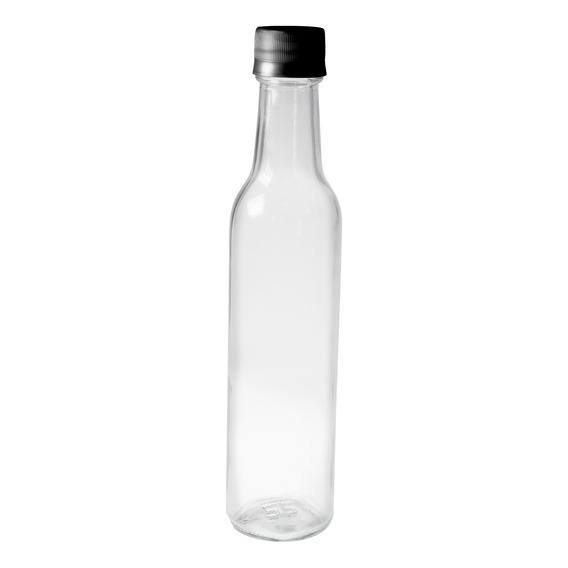 Botella De Vidrio 250 Ml Redonda (150 Piezas) Envase Bebidas