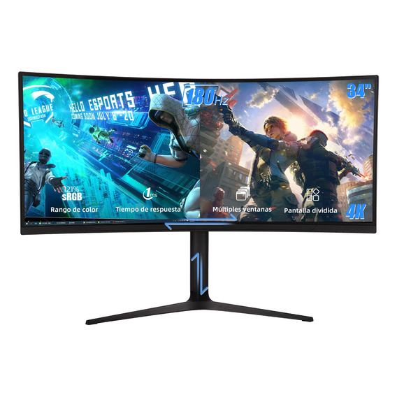 Monitor Curvo Gamer 34 Con Freesync 180hz 1ms 3440*1440 4k