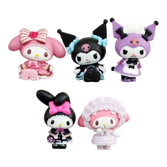 5 Pieces Sanrio Kuromi Melody Hecho A Mano Modelo Adornos