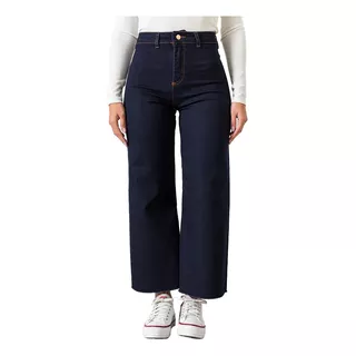 Jean Pantalon Mujer Wide Leg Elastizado