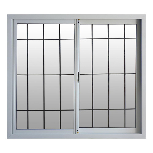 Ventana Corrediza Blanco Nexo Eco Con Reja Y Vidrio 150x110