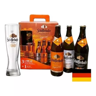 Pack Cerveza Schofferhofer 3u 500cc + Vaso 500ml Edicion