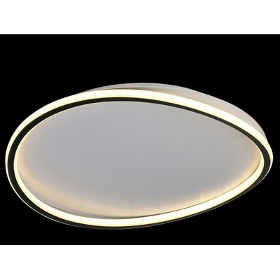 Plafon Led Moderno Borde Negro Ondas L9375 50cm Mks 