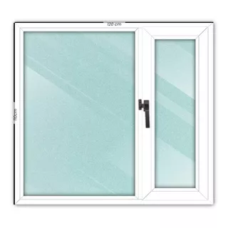 Ventana Dvh De Pvc Blanco De 120 X 110 Tipo Sureña