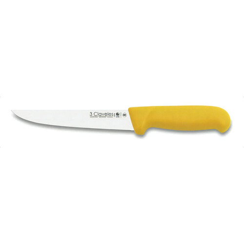 Cuchillo Despostar 3 Claveles 1374 Hoja 15cm España Color Amarillo