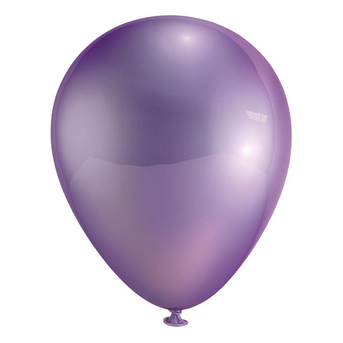 Globo Payaso Metálico #9 50 Piezas Látex Colores Surtidos Color Morado