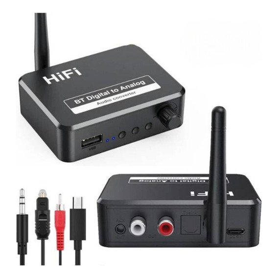Receptor Audio Bluetooth 5.1 Hifi Usb Auxiliar Rca Optico