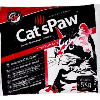 Arena Para Gatos Lecho Sanitario Cats Paw 5 Kg