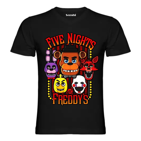 Polera Five Nights At Freddy's Unisex Estampada Dtf Cod 003