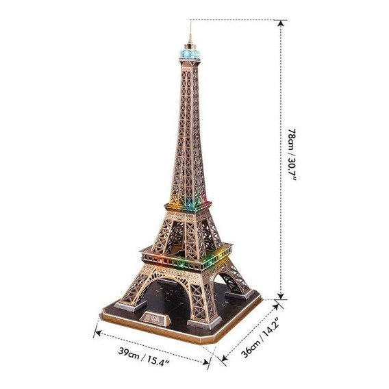 Rompecabezas En 3d Torre Eiffel - 84 Piezas 3d Puzzle