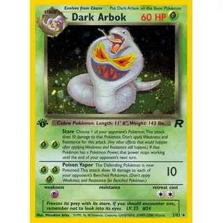 Dark Arbok 2/82 Holo Cartas Pokemon Team Rocket Base