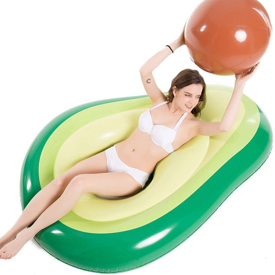 Flotador Salvavidas Aguacate Gigante Inflable Para Alberca