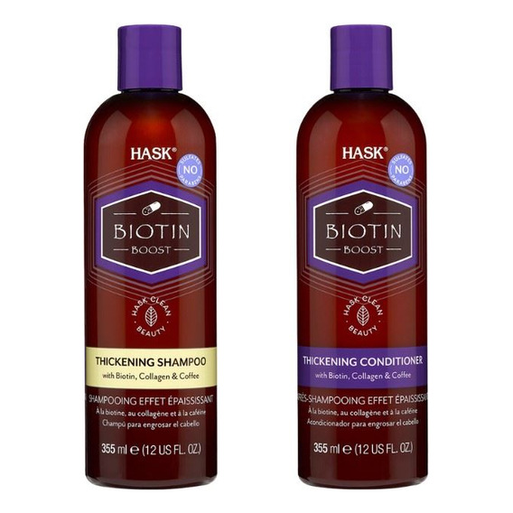 Hask Shampoo Biotin Boost + Acondicionador 355 Ml