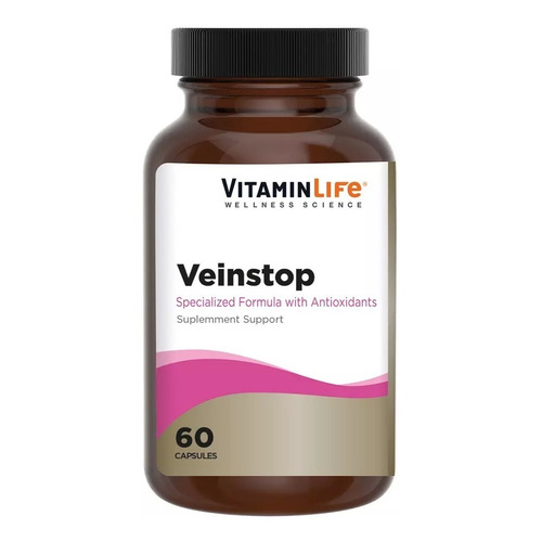 Veinstop / Antioxidante / 60 Cápsulas / Vitamin Life Sabor Sin Sabor