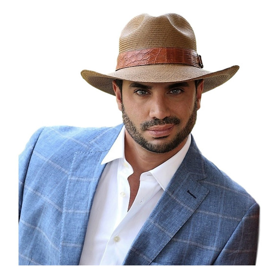 Sombrero Vaquero Panamá Unisex Para Hombre Y Mujer Cocodrilo