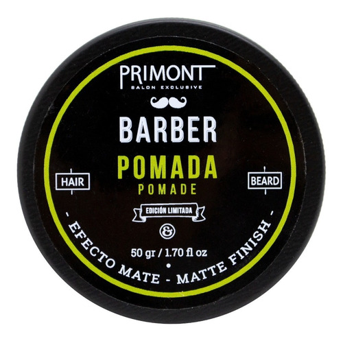 Primont Barber Pomada Cera Efecto Mate Pelo Barberia