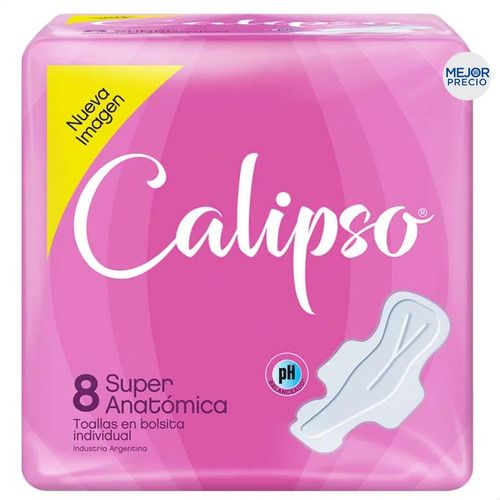 Toallitas Femeninas Calipso Super Anatomica X8 Unidades