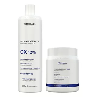 Prohall Kit Pó Descolorante + Ox 40 Vol 