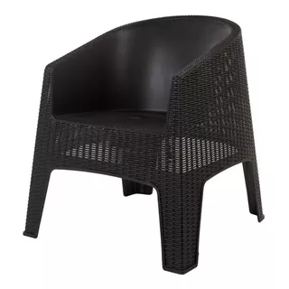 Sillon De Exterior Garden Life Ibiza Rattan Sintetico Csi Color Negro