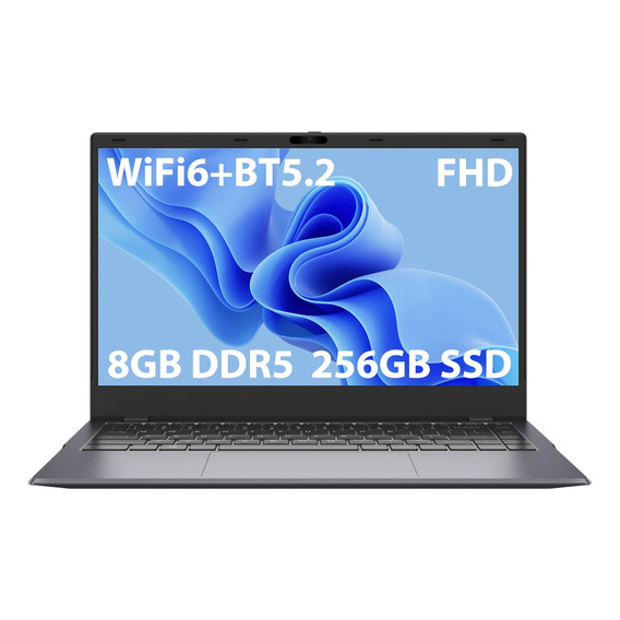 Laptop  Chuwi GemiBook Xpro gris 14", Intel N100  8GB de RAM 256GB SSD, Intel UHD Graphics 60 Hz 1920x1080px Windows 11 Home
