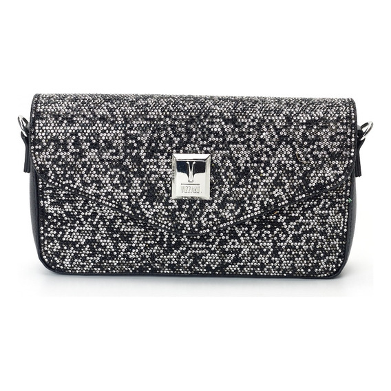 Cartera Vizzano Crossbody Negra Con Brillos Para Mujer