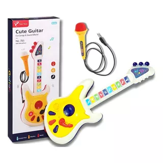 Guitarra Bebê Musical Piano Infantil Teclado Seguro Baby