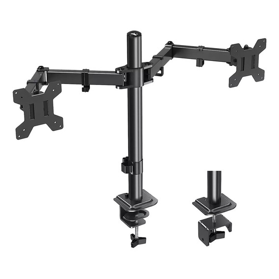 Soporte Para Doble Monitor Movil De Mesa De 17''a 32''. Zaka Color Negro