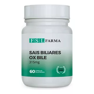 Sais Biliares Ox Bile 315mg 60 Cápsula