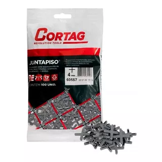 Kit Espaçador Junta Piso 4.0 Mm Com 100 Peças 60557 Cortag