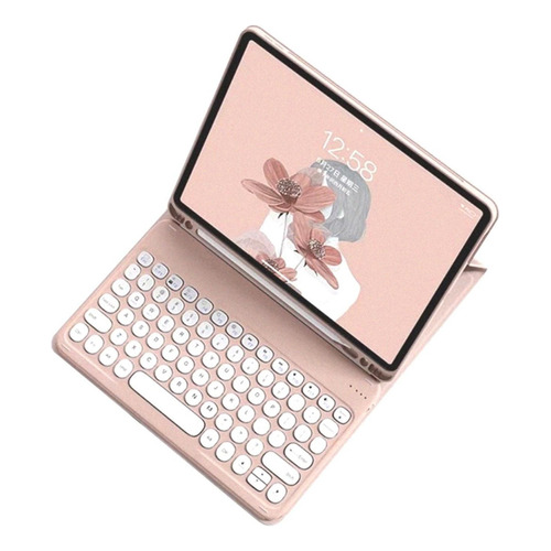 Carcasa Funda + Teclado Para iPad Tablet Linkon 10.2 Y 10.9 Color 10.9" Pink