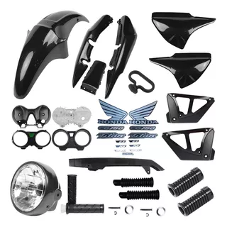 Kit Carenagem Cg 150 Titan 2004 A 2008 Preta Completo