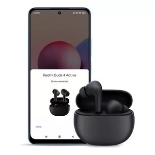 Audífonos Inalámbricos Xiaomi Redmi Buds 4 Active Bt 5.3 Color Negro