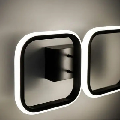 Aplique De Pared Led Shape 14w Negro Cálido Negro