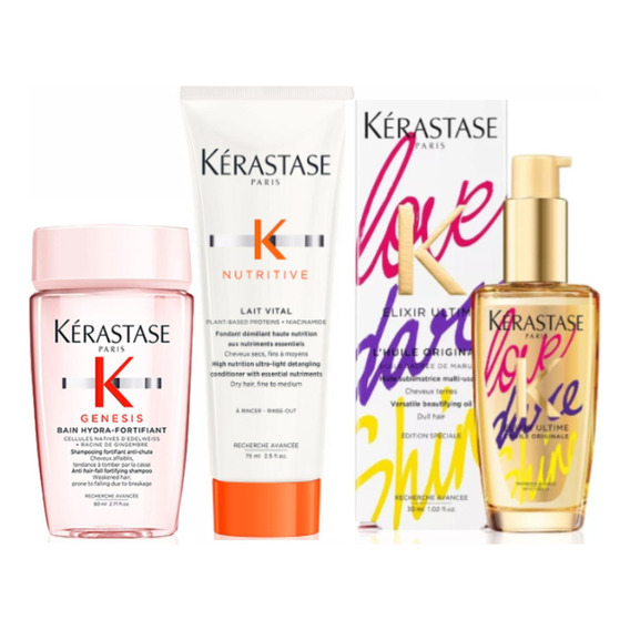 Kerastase Genesis Hydra 80 Ml +lait Vital 75 Ml +elixir30 Ml