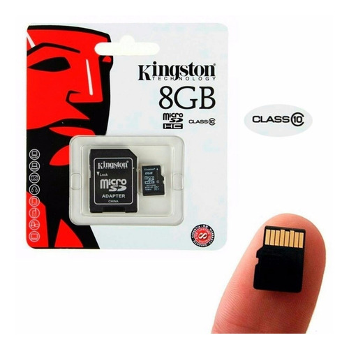 Tarjeta De Memoria Microsd Kingston 8gb Clase 10 Celulares