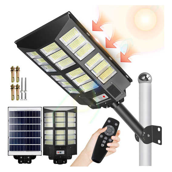 Lámpara Led Solar Luminaria Suburbana Alumbrado 1200w