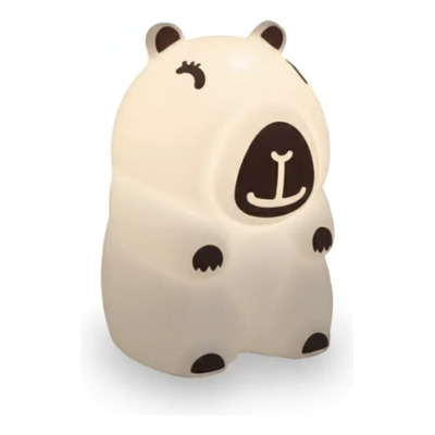 Lampara Velador Infantil Carpincho Figura Polietileno E27 Dg Blanco