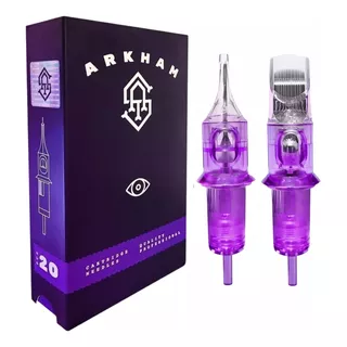 Kit 20 Cartuchos De Tatuagem Arkham Round Magnum