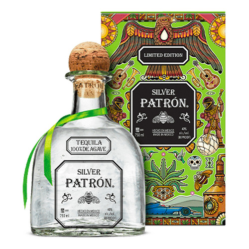 Pack De 2 Tequila Patrón Silver Edicion Sergio Perez 700 Ml