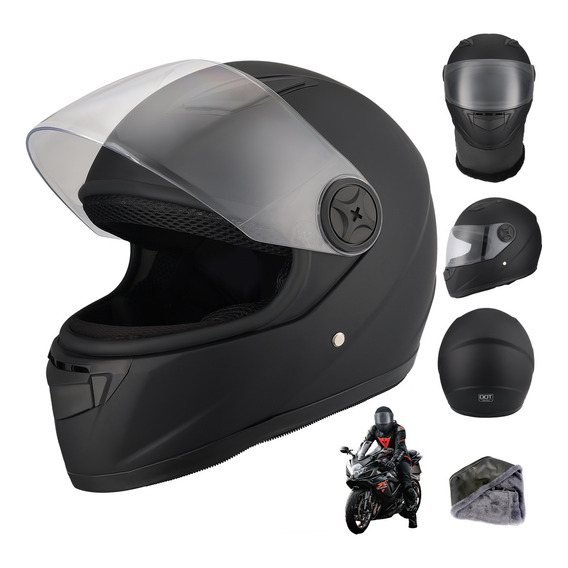 Casco De Motociclista Con Visera Abatible Para Motocicleta