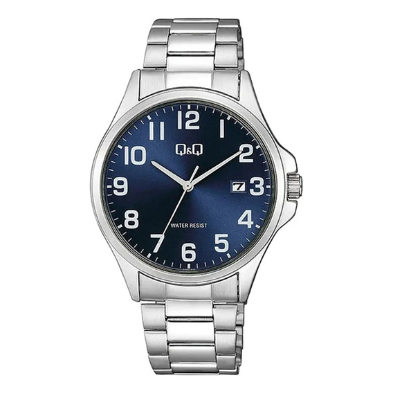 Reloj Q&q Acero Inoxidable Esfera Azul A480j215y Febo