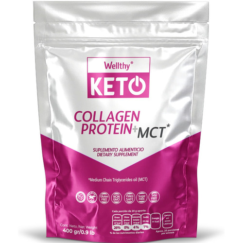 Collagen Protein + Mct Keto De Wellthy 400g Se Sabor Neutro