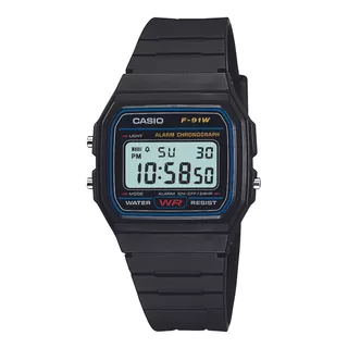 Reloj Casio F-91w-1dg Unisex Original 100% Original Color De La Correa Negro Color Del Bisel Negro Color Del Fondo Gris