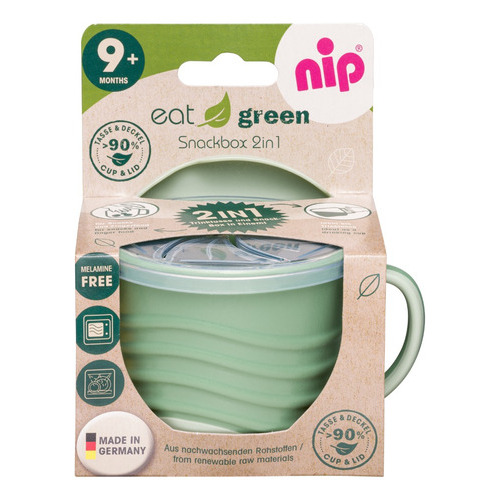 Nip Green Vaso 2 En 1 Beige. Permite Beber Y Comer Edad 9+ Color Verde Liso